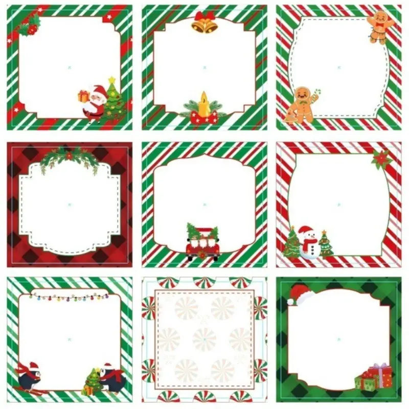 450 Christmas Theme Sticky Notes, 3x3 Inches, Fun Self-Adhesive Paper, Ideal for Holidays, School, Office, Home, Students, Teachers, Gifts