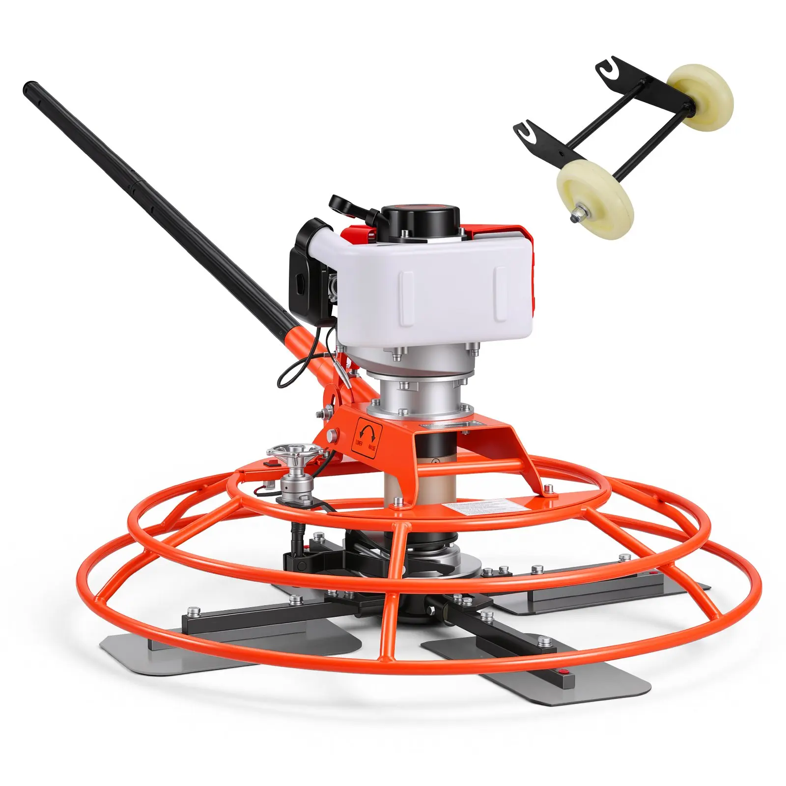 VEVOR Power Trowel, 28.3 inch Trowel Diameter Concrete Finishing Machine, 4 Blades, Adjustable 0-12 Pitch, Gas-Powered Walk-Behind Cement Surface Finisher for Smooth Floors, Bridge Construction