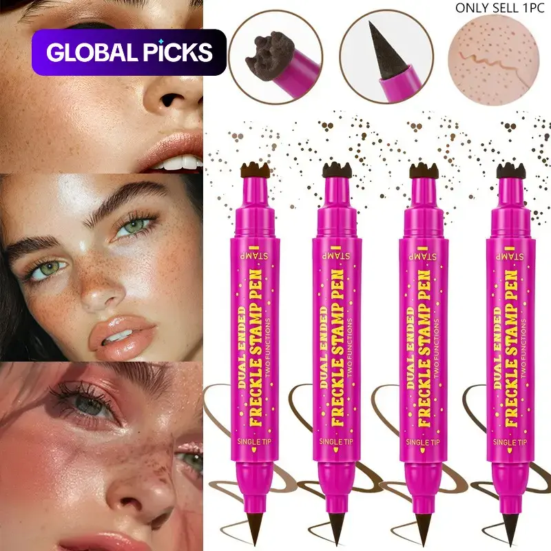 Waterproof Dual-Headed Long-Lasting Freckle Stamp Pen, Stamp Head & Fine Tip, Natural Color Makeup Tool #GLOBAL PICKS