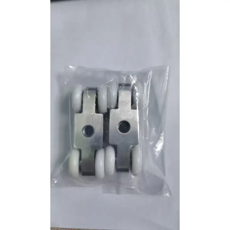 2-Pack 4-Wheel Zinc Alloy Sliding Door Pulleys, 23mm Roller Diameter x 25mm Width, M8 Center Screw Compatible Door Roller Hardware
