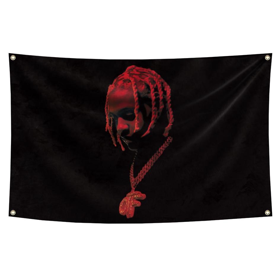 J Cause Y’all Rapper Flag Graphic Wall Hanging Tapestry - 3x5ft Durable Double-Stitched Poly Synthetic Fabric with Brass Grommets, Room Decor, Double-Sided Vibrant Accent for Indoors, Outdoor Patio Display Size for Friends