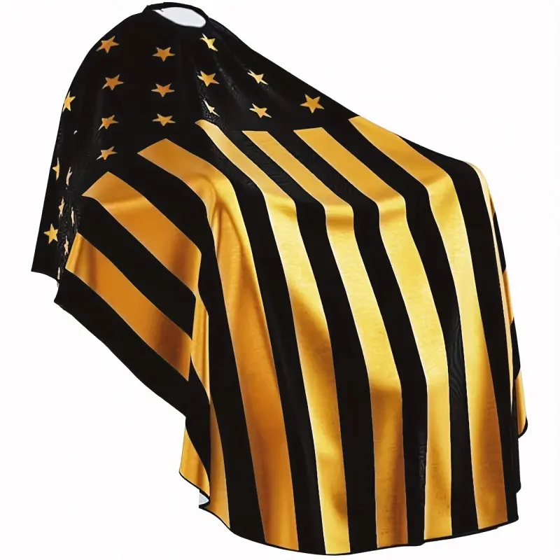 Striped Hair Cutting Cape Haircare for Professionals, Adjustable Elastic Neck Salon Apron for Barber, Hairdresser Coloring & Beard Trimming, Premium Durable Fabric