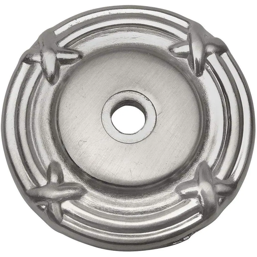 10 Pack 9468SN Satin Nickel Cabinet Hardware Knob Back Plate