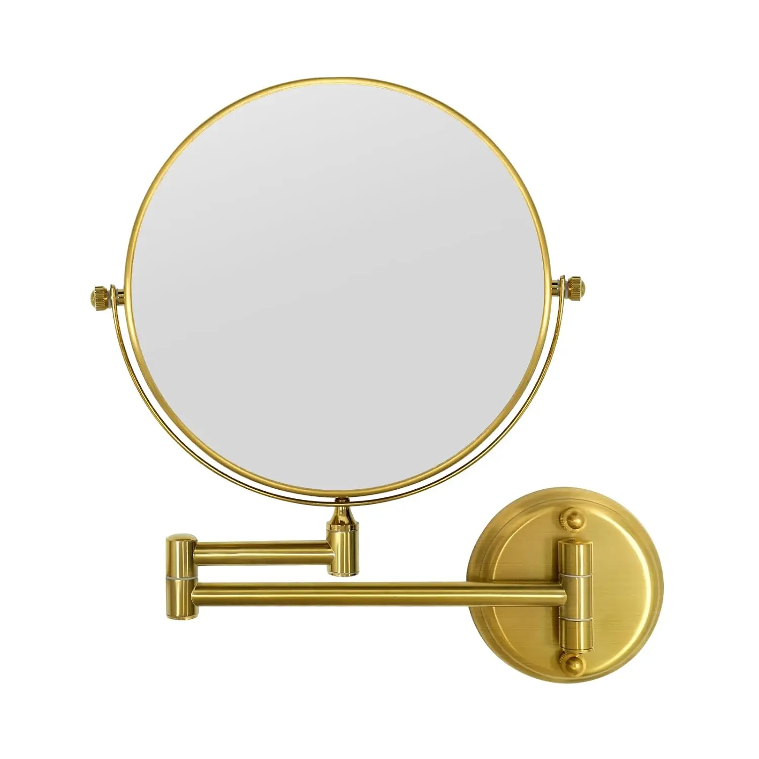 GURUN 8" Wall Mounted Makeup Mirror with 10X Magnification,Two-Sided Swivel Bathroom Mirror,Brushed Gold Finish M1306GJ(8",10X) for Women Mom