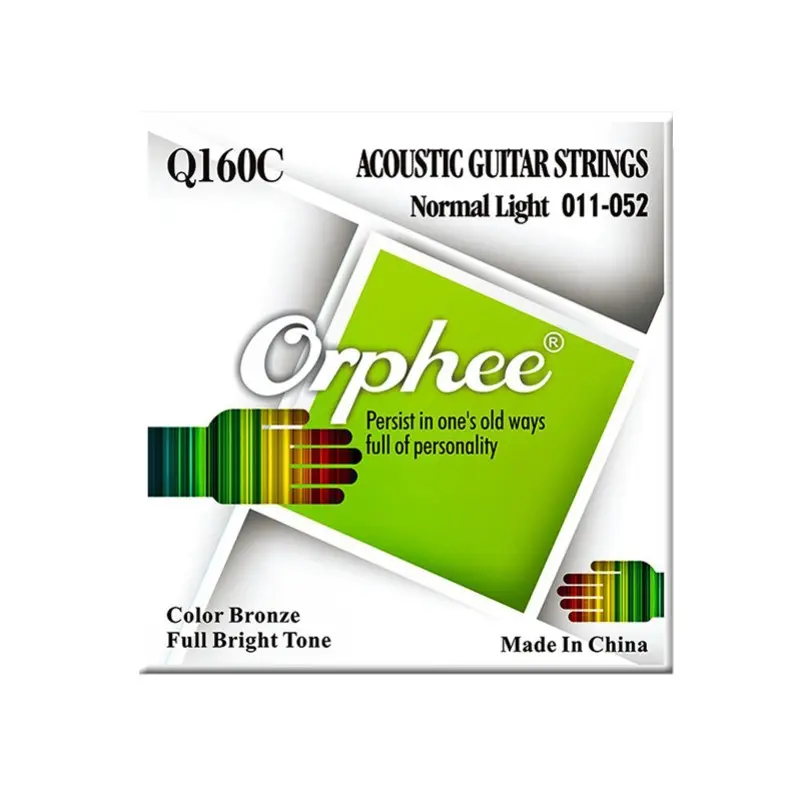 2Counts Orphee Q Series Acoustic Guitar Strings Colorful Strings, High-Quality Sound, Durable & Reliable, Perfect for Musicians