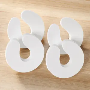 Adjustable Door Safety Locks 4-Pack: No-Tools Installation, Child Proof Anti-Pinch Guard, Silent Door Stopper & Buffer Pads, Prevent Finger Pinching & Squeezing, Door Gap Protection for Kids