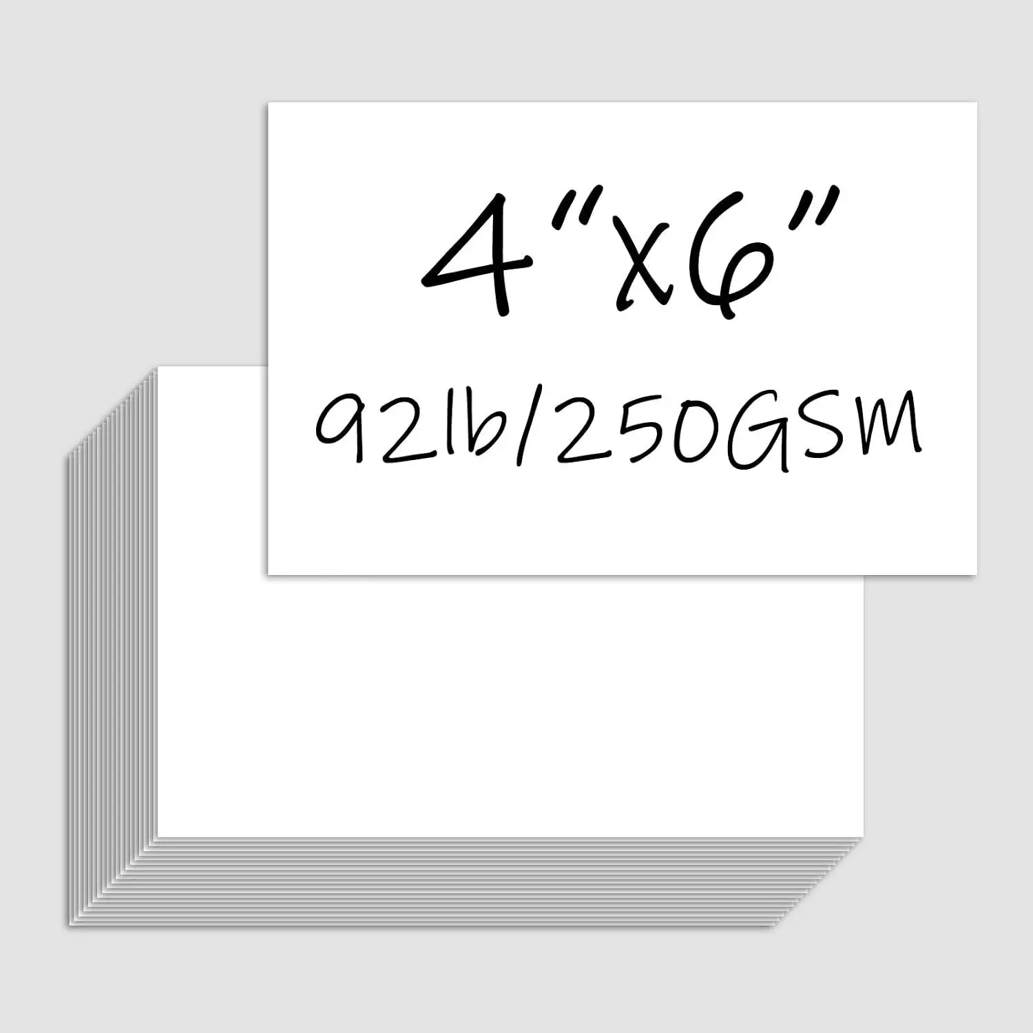 100 Pack 4x6 White Cardstock Paper - 92lb/250GSM Heavyweight Index Cards | Blank Printable Cardstock for Postcards, Wedding Invitations, Thank You CardsGift