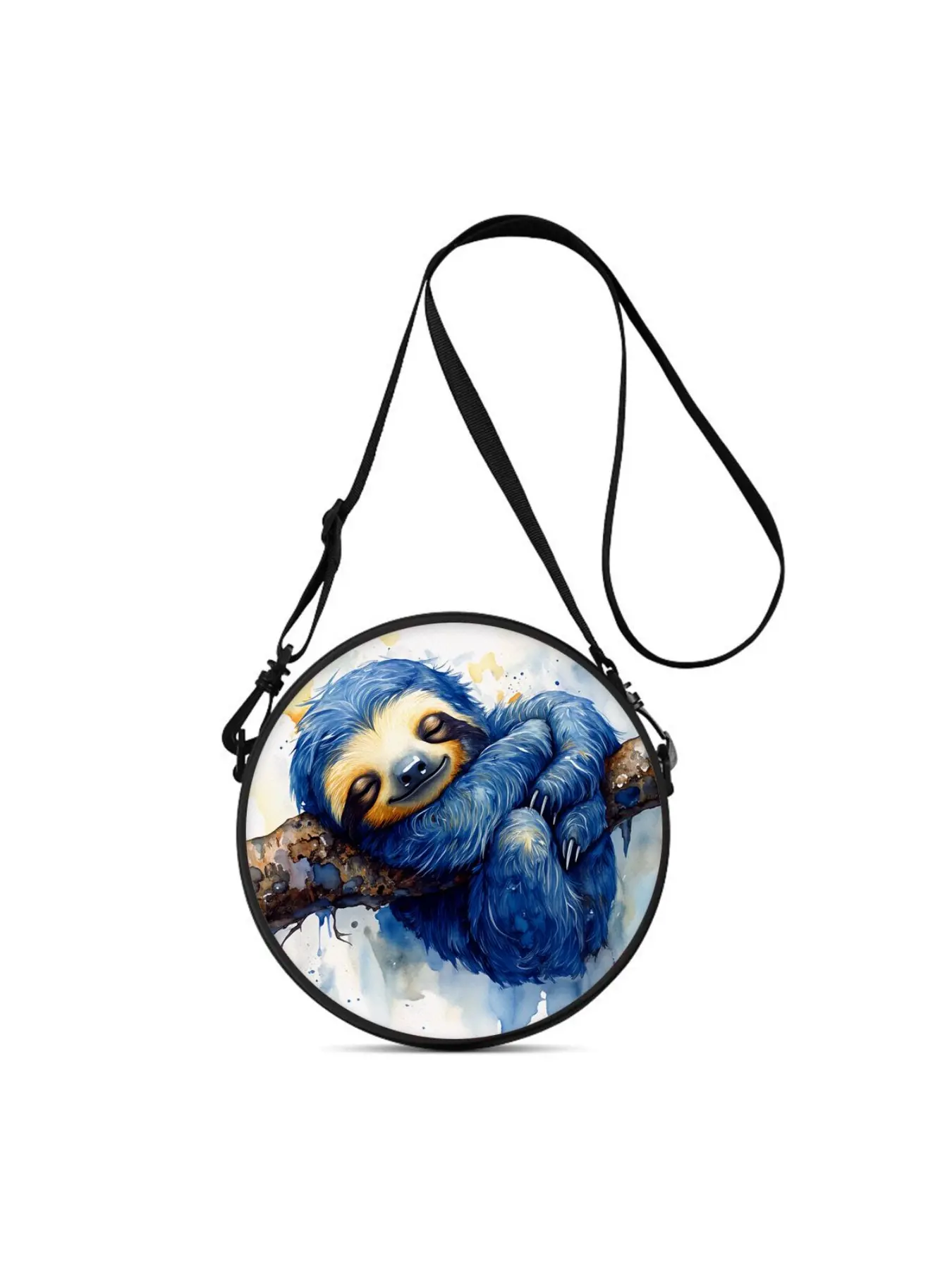 Lightweight crossbody bag with cute 2D sloth print, a perfect gift for women. Wearable as crossbody, single-shoulder, double-shoulder or hand carry, suitable for commuting, outdoor activities, travel, casual daily life and school.