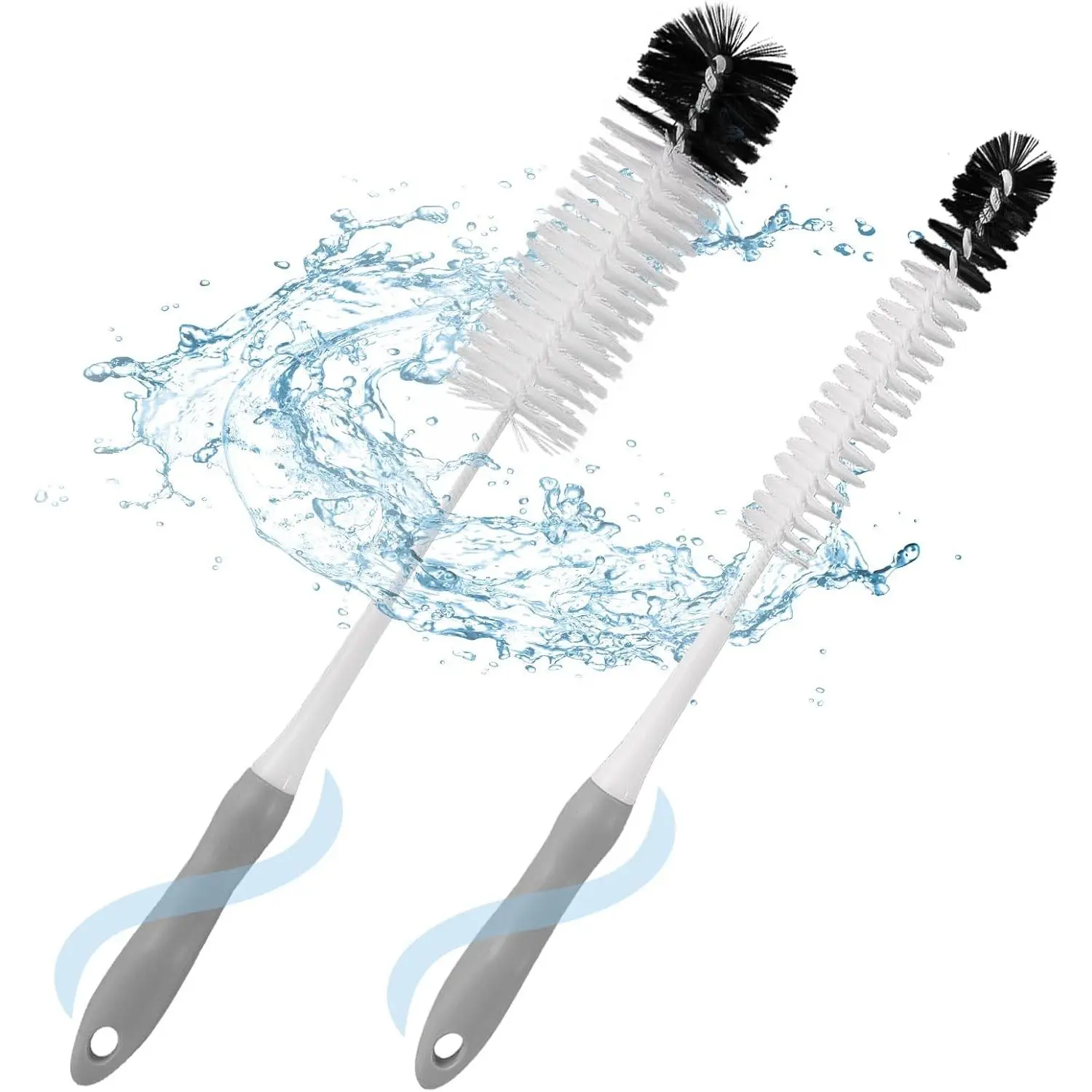 Bottle Cleaner Brush Set - Long Handle Bottle Brushes for Cleaning Narrow Neck Bottles, Beer, Wine, Baby Bottle, Pipes, Tubes, and Small Bottle