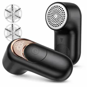 Rechargeable Electric Fabric Shaver Lint Remover, 6-Leaf Blade Sweater Defuzzer with 3 Speeds for Clothes, Couch, Blanket, Curtain