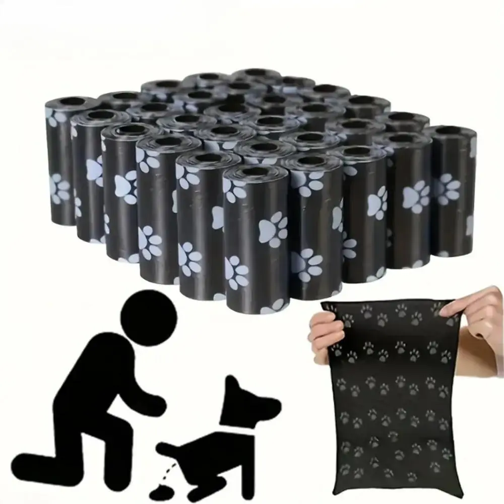 2026 New Durable Paw Print Polyethylene Poop Bags (75 Bags) - Thick, Leak-Proof Pet Waste Supplies, Easy-to-Use, Hand-Cleaning Premium Disposable for Daily Outdoor Dog Walks, Keeps Hands Clean, Daily Outdoor Walks, Disposable Bag, Fun Pattern