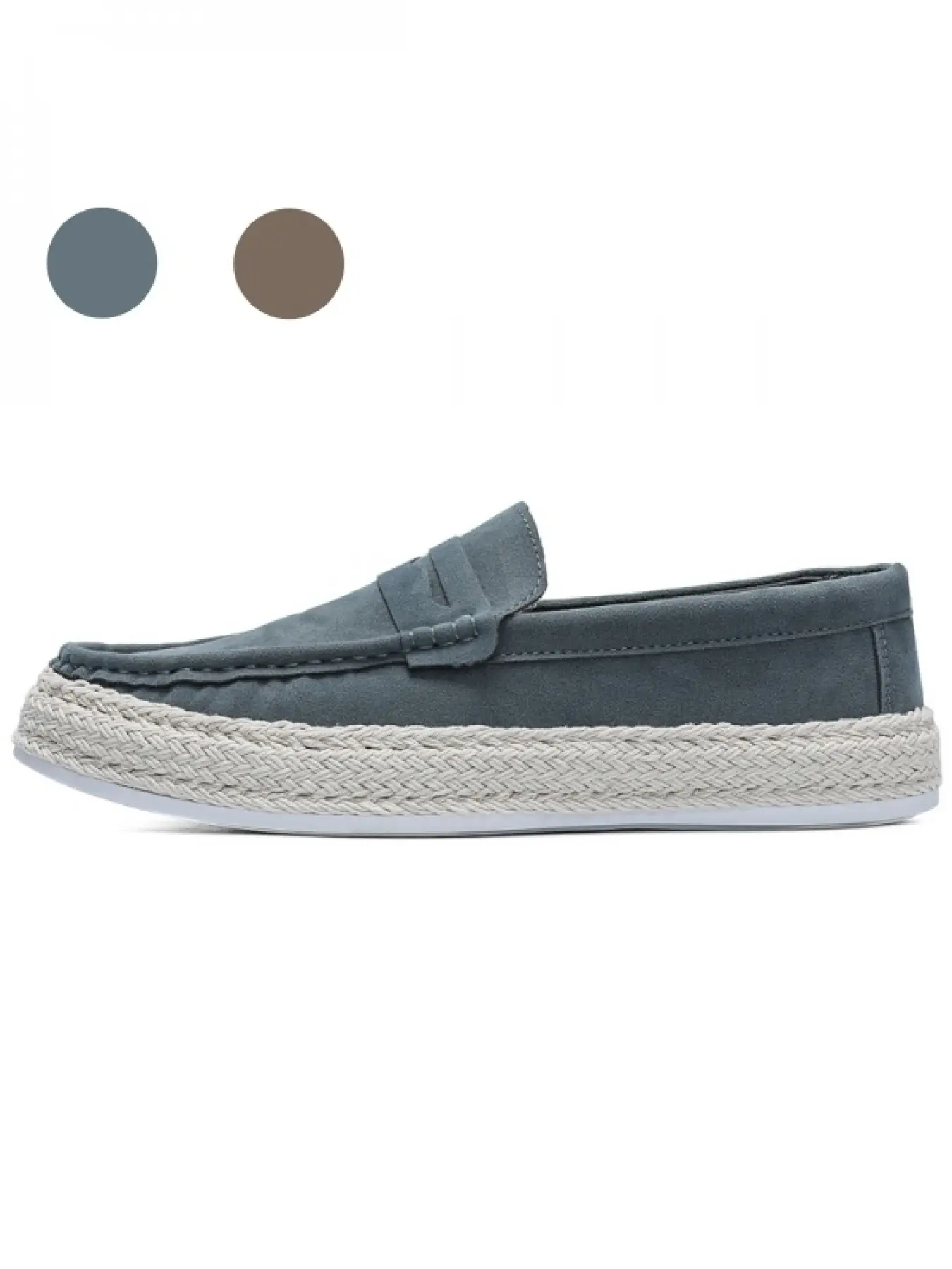 Breathable Suede Slip-on Loafers, Natural Straw Interlayer for Sweat Wicking, Shock-absorbing Soft Sole, Comfort Daily Footwear for Grocery Runs & All-day Leisure Strolls, Walking Shoes