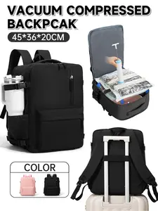 Women's Stylish Backpack with Vacuum Pump, 45x36x20cm, Ryanair Size, Large Capacity, Casual Fabric, Ideal for Business & Travel