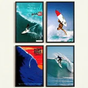 Vintage Surf Canvas Poster |   Ocean Wall Art for Bedroom, Living Room & Office
