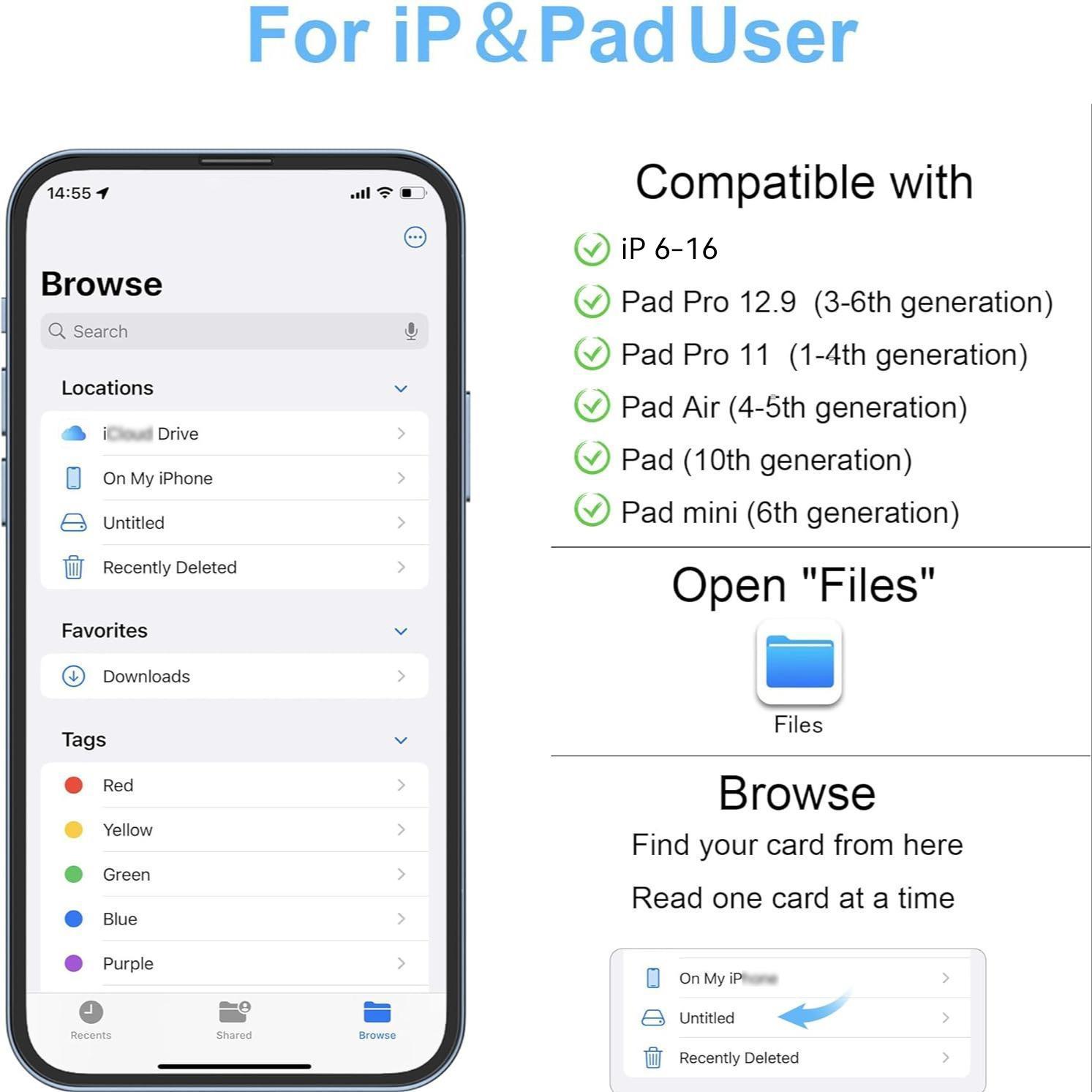 3-in-1 USB-C Dual Plug SD Card Reader, Memory Card Reader, Camera Adapter, USB C to SD Card Reader, Type C Ports Phone Accessories for iPhone 16/15/14/13/12/11/XR/XS Max/8/7, Type-C Android Phones, Tablets & Laptops