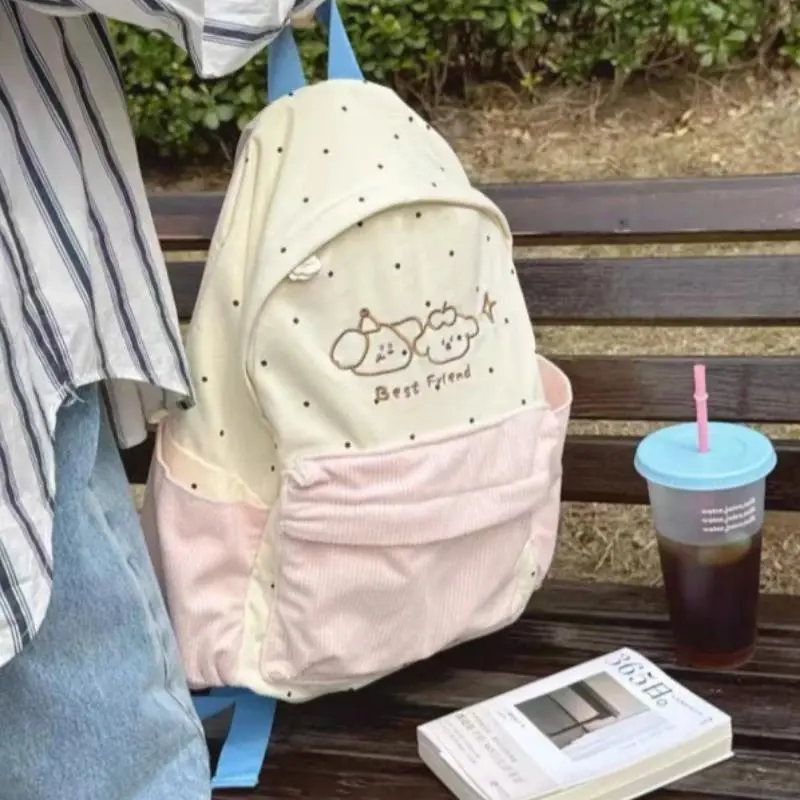 Cute Puppy Backpack Fashion Cartoon Japanese Pink Kawaii Bag Student Large Travel Computer Storage Bag Schoolbag Backpacks