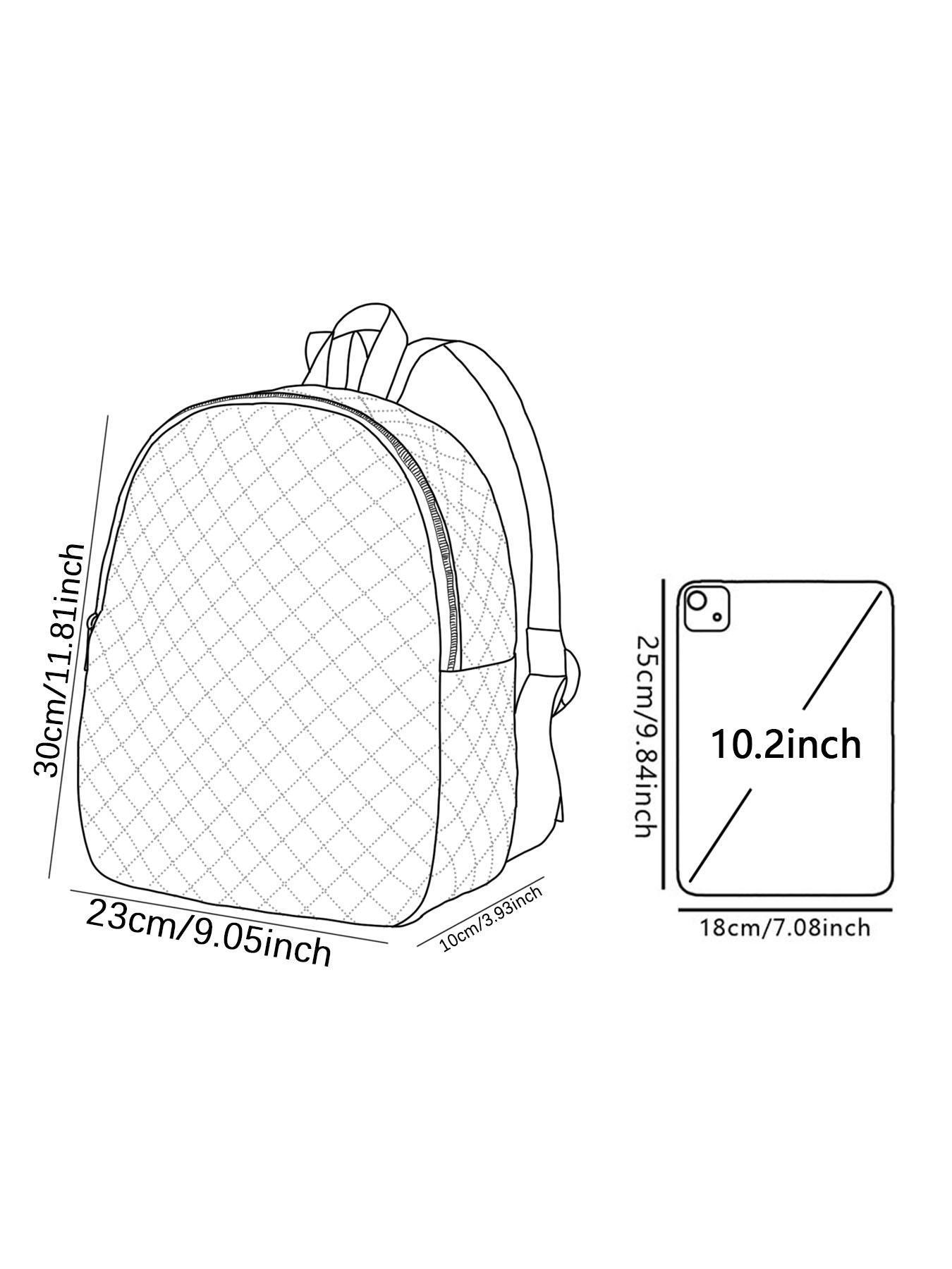 Cute Dog Pattern Backpack, Lightweight Durable School Bag with Lunch Pocket, Casual Student Backpack for Primary School, Middle School and University, School Backpacks, Youth Backpack, Student Class Backpack