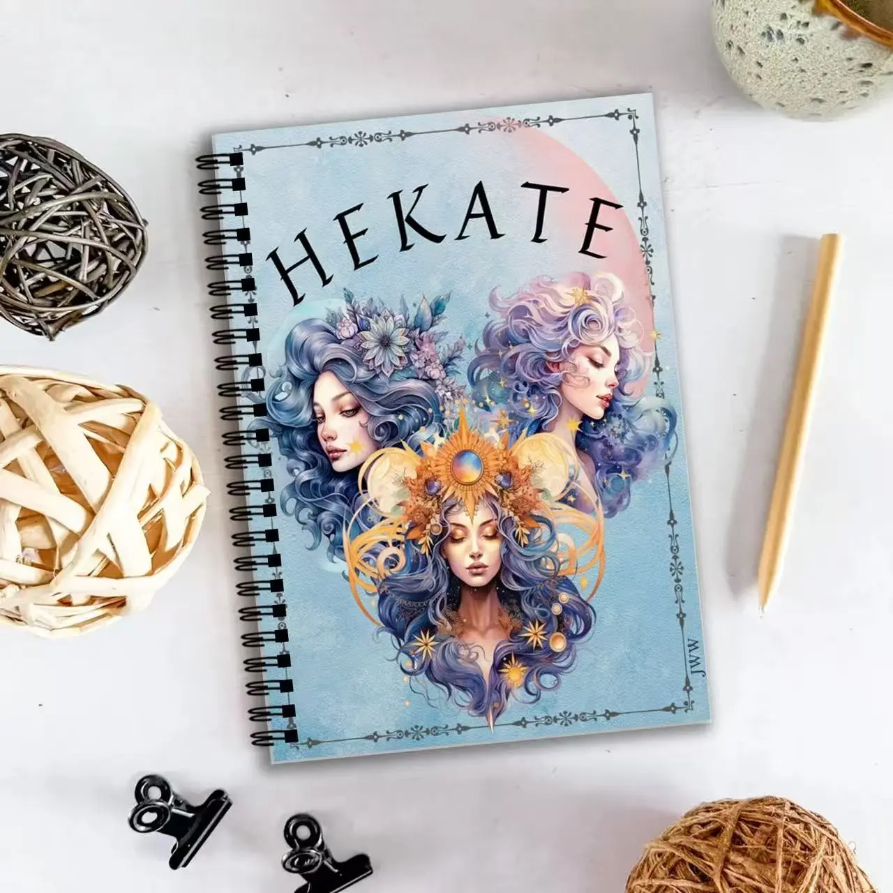 Hekate Three Goddess Art Book A5 Coil Binding, Elegant Design for Collectors & Enthusiasts, Perfect Gift for Art Lovers