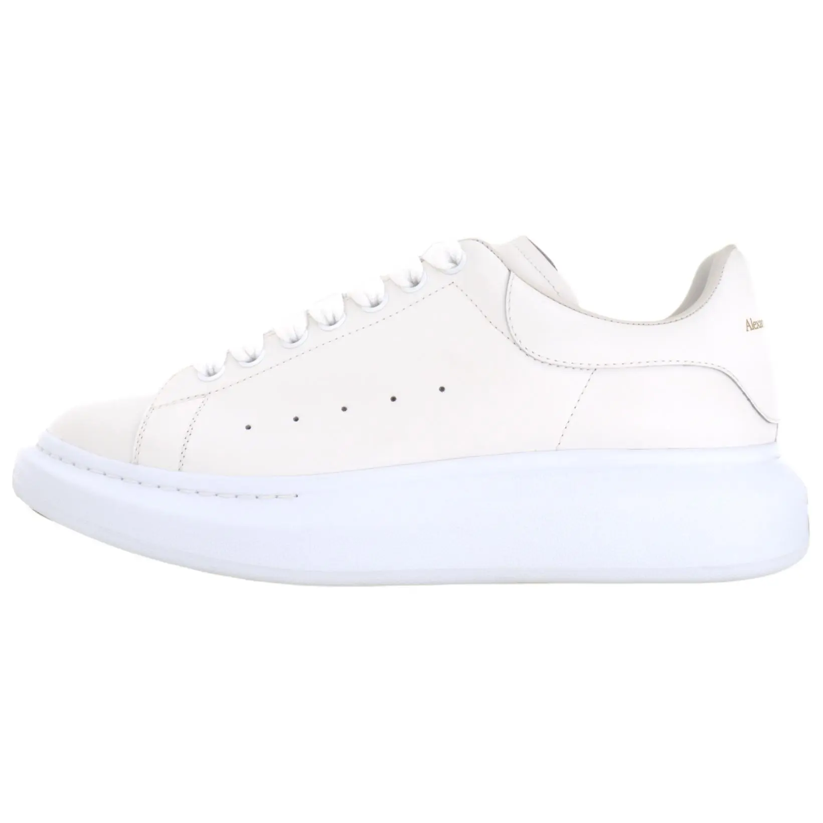 Alexander McQueen Oversized Sneakers for Men – White Leather Low-Top Casual Shoes with Logo Lace-Up Verifiable, with credentials and supporting global authentication