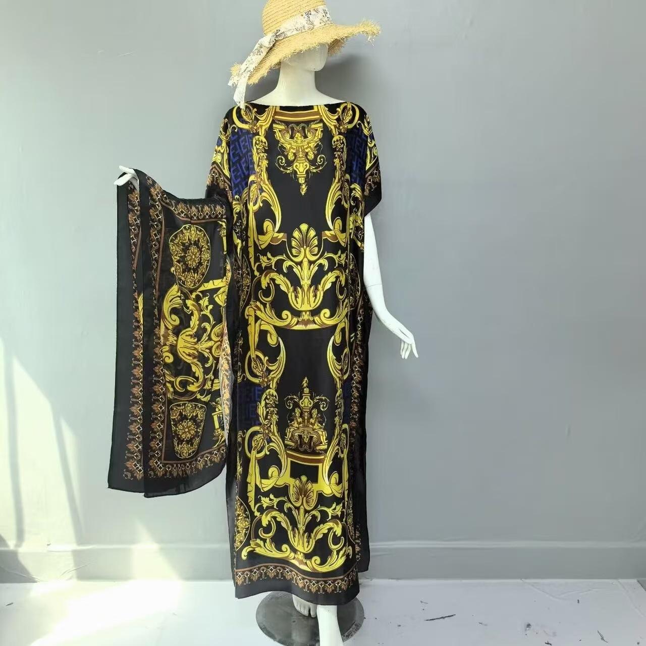 Women's Leopard Print Long Sleeve Kimono & Bandana Set, Casual Open Front Outerwear & Square Scarf Set for Beach Vacation, Beach Cover Up, Ladies Clothes Accessories for All Seasons