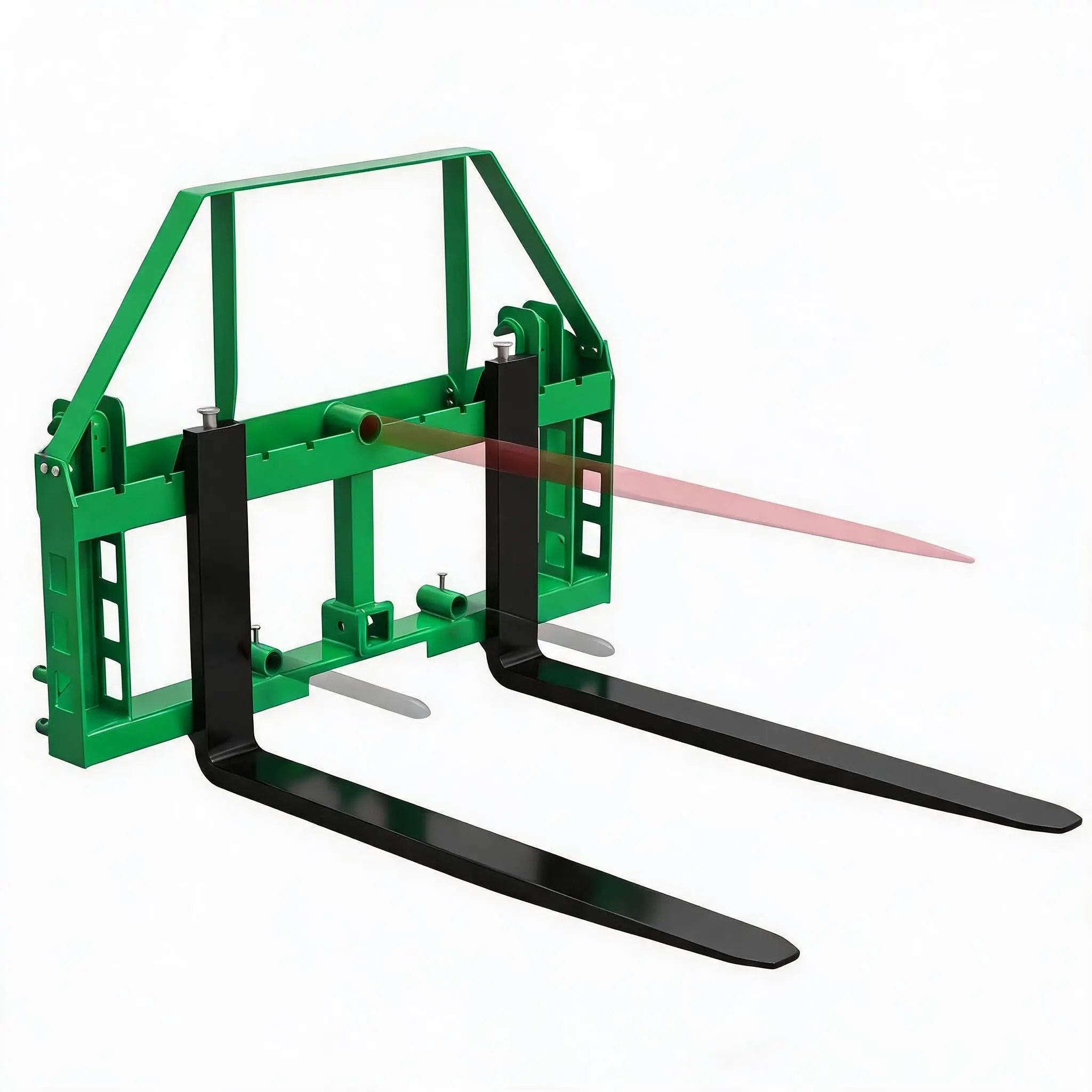 4000 LBS Pallet Fork Frame with 48" Fork Blades for JD Tractors – 2" Hitch Receiver & Spear Sleeves, Quick Attach
