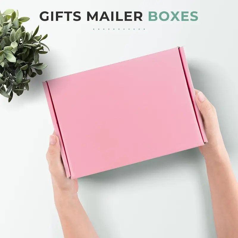 10pcs Pink Shipping Boxes, Used for Packaging Corrugated Cardboard Boxes for Small Businesses And Small Gift Boxes for Mailing Gifts 30X21, 5X5/11.81X4.6X2Inch