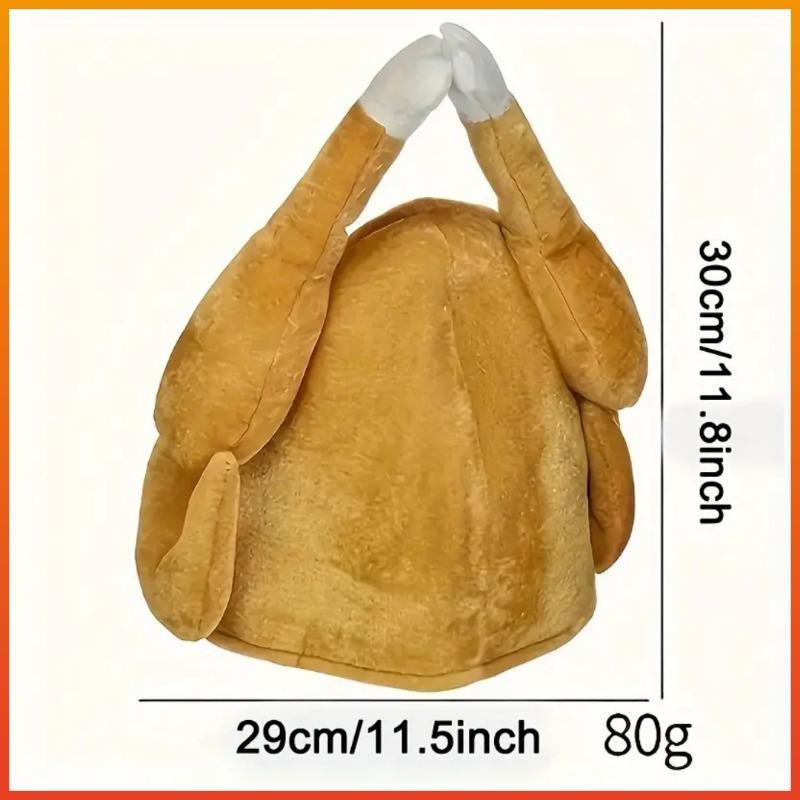 1pcs Funny Carnival Chicken Leg Hat Christmas Thanksgiving Decoration Turkey Hat Adult Carnival Hat Halloween Party Festive Cap
