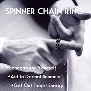 3Pcs Black Stainless Steel Spinner Rings Set for Men | 8mm Fidget Anxiety Rings | Cool Celtic Dragon & Chain Inlay Band 3Pcs Black Stainless Steel Spinner Rings Set for Men | 8mm Fidget Anxiety Rings | Cool Celtic Dragon & Chain Inlay Band