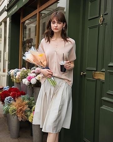 Saodimallsu Womens Sleeveless V Neck Sweater Vest Cropped Button Down Casual Loose Knit Summer Going Out Tops for Valentine's Day Collection