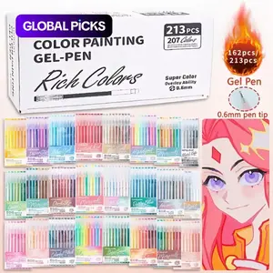 Languo Gel Pens Set, Vibrant Colors, Neon Pens, Gel Paint Pens, Ideal for Coloring Books & Journals, Perfect Gift for Students & Artists, Non-Toxic Water-Based Ink #GLOBAL PICKS