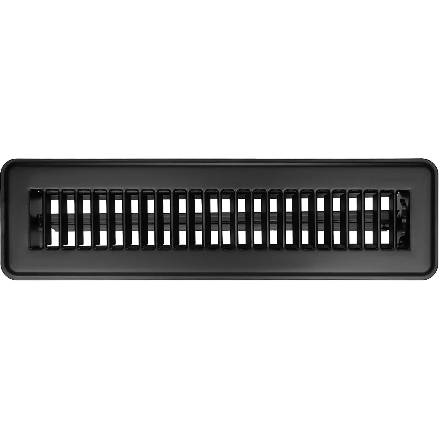 Floor Register Vents 2x10 Inch, Heavy Duty Walkable Floor Vent Covers for  Floor Sidewall Office or Ceiling Vent, Adjustable  Finish Steel Floor Vent Cover 1 count, Black