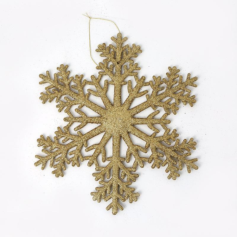 Christmas decoration plastic powder-coated snowflake pieces, Christmas tree ornaments, Christmas decoration supplies