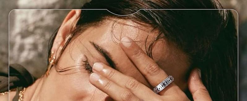 MILACOLATO 8Pcs Spinner Rings for Anxiety Relief Stainless Steel Rings for Women Men Anti Stress Band Rings Set Fidget Rings for Anxiety