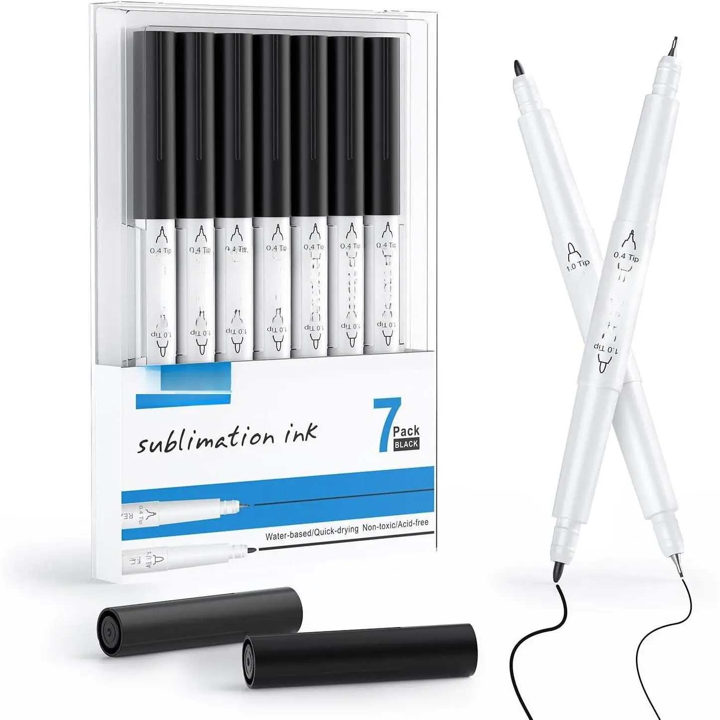 Variety Pens for Cricut Maker 3/Maker 4/Maker/Explore 3/4/5/Air 2/Air,Black Pens Set of 7Pack Include Fine Point Pen,Glitter Gel, Marker, Calligraphy Writing Drawing Pens