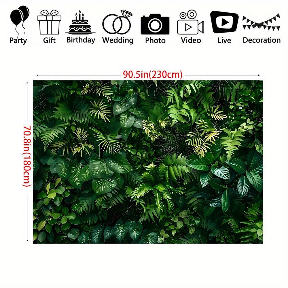 Artificial Plant Leaf Backdrop, Artificial Faux Greenery, 1 Count Lifelike Foliage Backdrop, Wall Painting Background, Studio Banner, Durable Polyester Backdrop, Photoshoot Backdrop, Party Decor Supplies