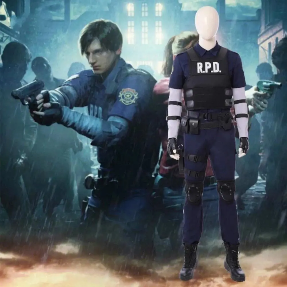 Halloween Masqurade Resident 2 Cosplay Re Leon Scott Kennedy Cosplay Costume with Leon Vest Men Halloween Costumes