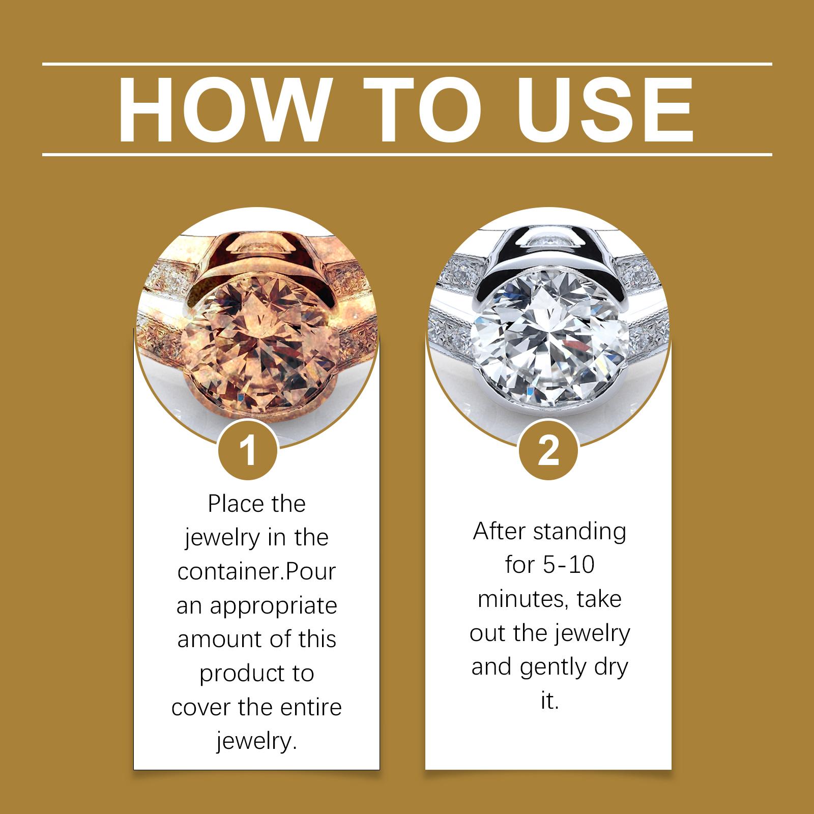 Jewelry cleaner, jewelry and metal cleaning solution, diamond necklace rust and dust removal care solution