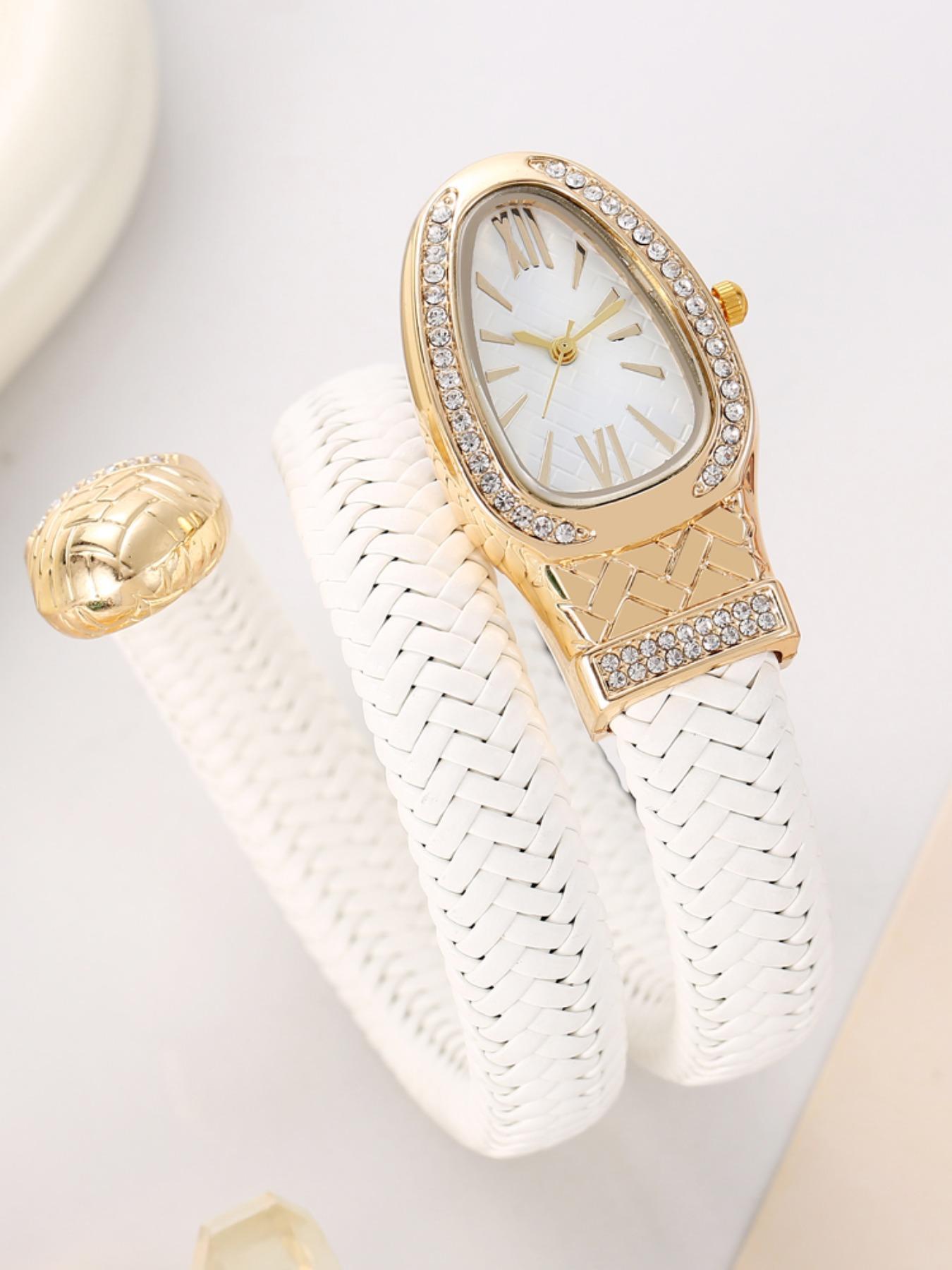Women's Beautiful Snake Design Quartz Watch ,Exquisite Band Wristwatch, Suitable For Birthday, Anniversary, Halloween, Holiday Gifts