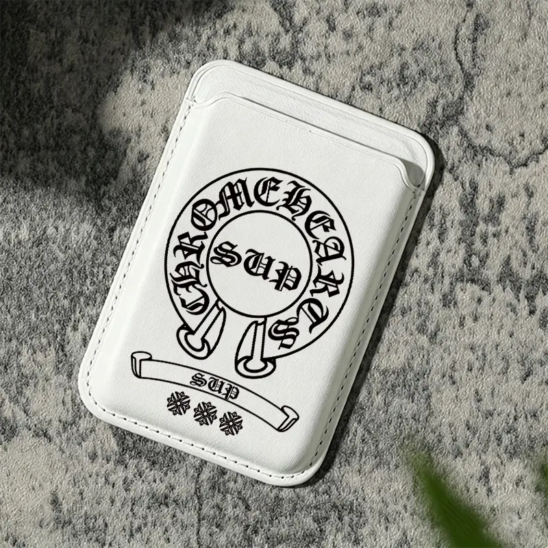 Colorful personalized SUP magnetic card holder for iPhone 17/16/15/14/13/12 - Strong magnetic polyurethane leather card holder (can hold 2 cards), comes with a free metal ring adapter - compatible with Samsung/Google/Motorola devices