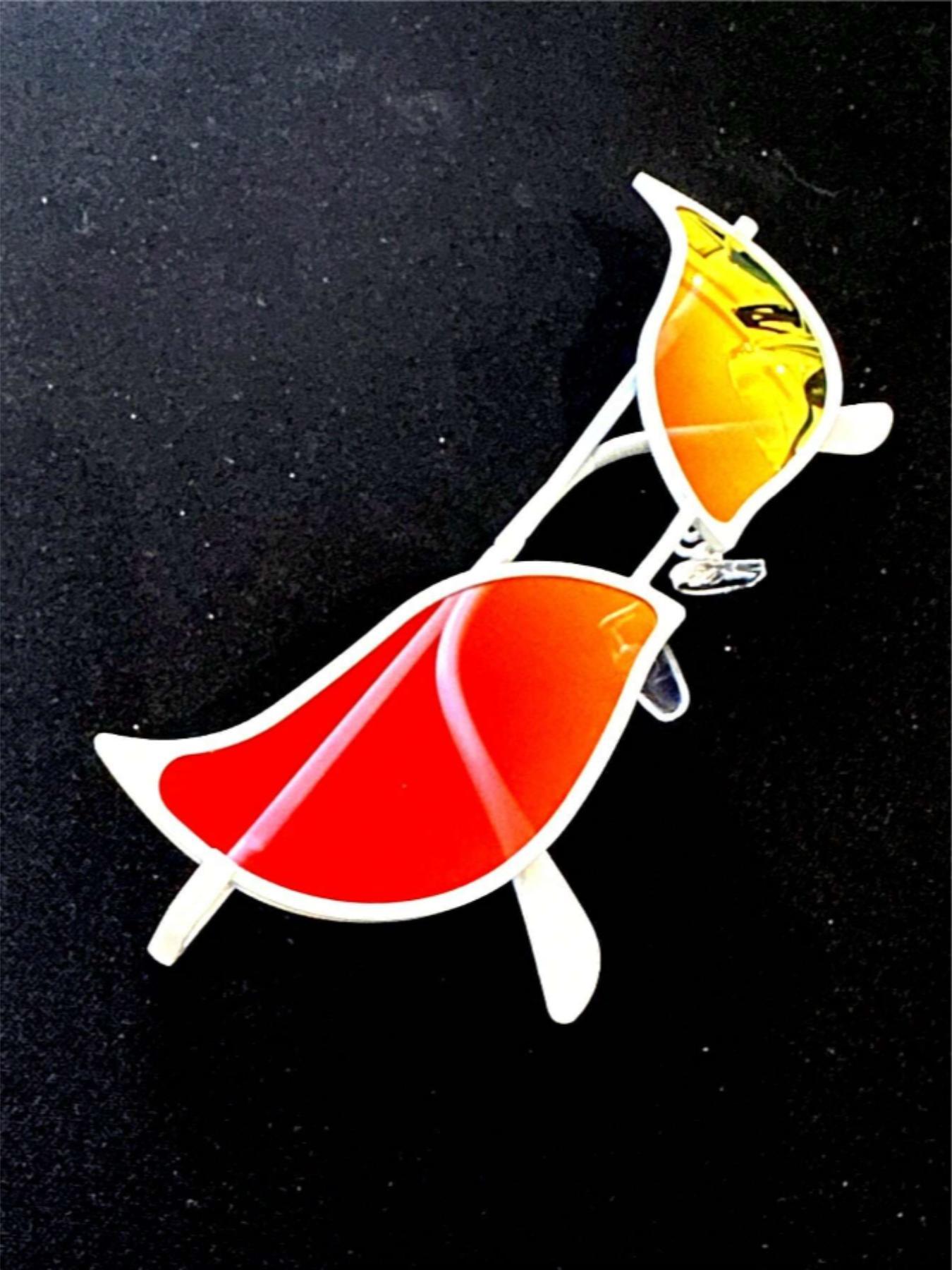 Donquixote Doflamingo Cat Eye Cosplay Sunglasses, 1 Pair Novelty Sunglasses for Men & Women, Funny Vintage Sun Glasses Male Female Eyewear for Daily Use, Trendy Shades, Summer Sunglasses, Stylish Glasses, Funky Sunglasses, Trendy Styling Sunglasses