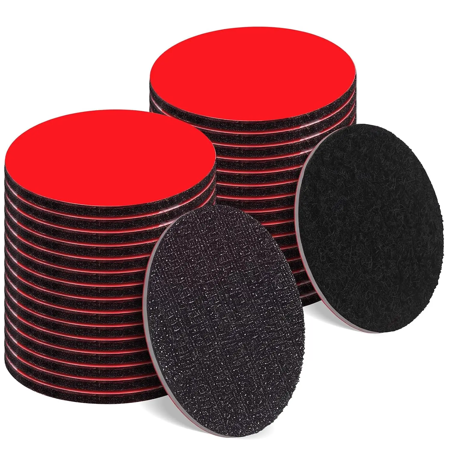 30Pairs 2" Hook and Loop Circles Fastener with Adhesive Heavy Duty