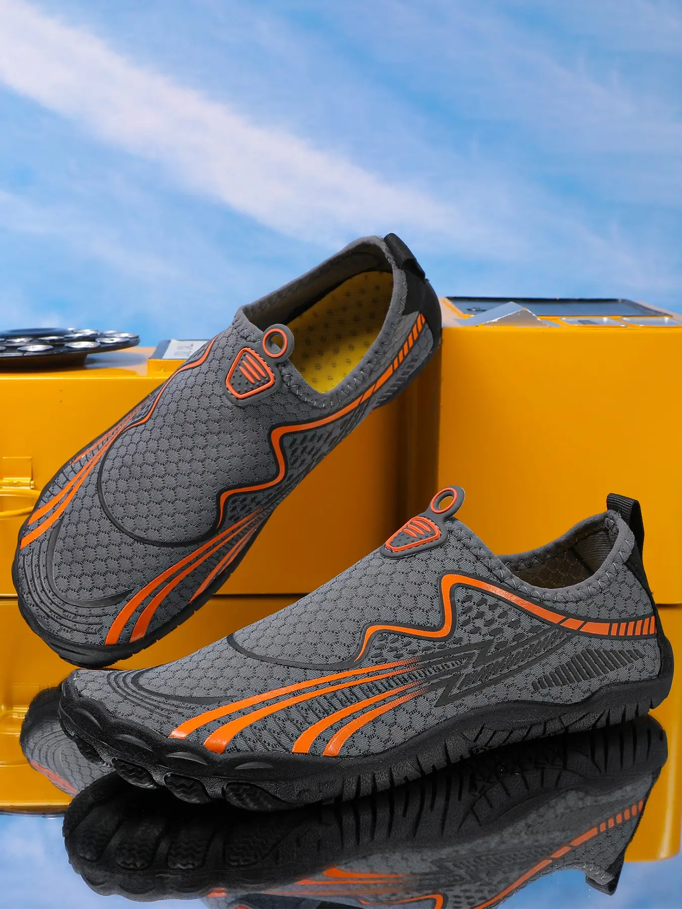 Unisex Water Shoes, Sporty Water Shoes, Amphibious Barefoot Sandals, Men's Hiking Shoes, Quick-Dry Beach Shoes, Comfortable Breathable Rubber Sole, Outdoor Activities