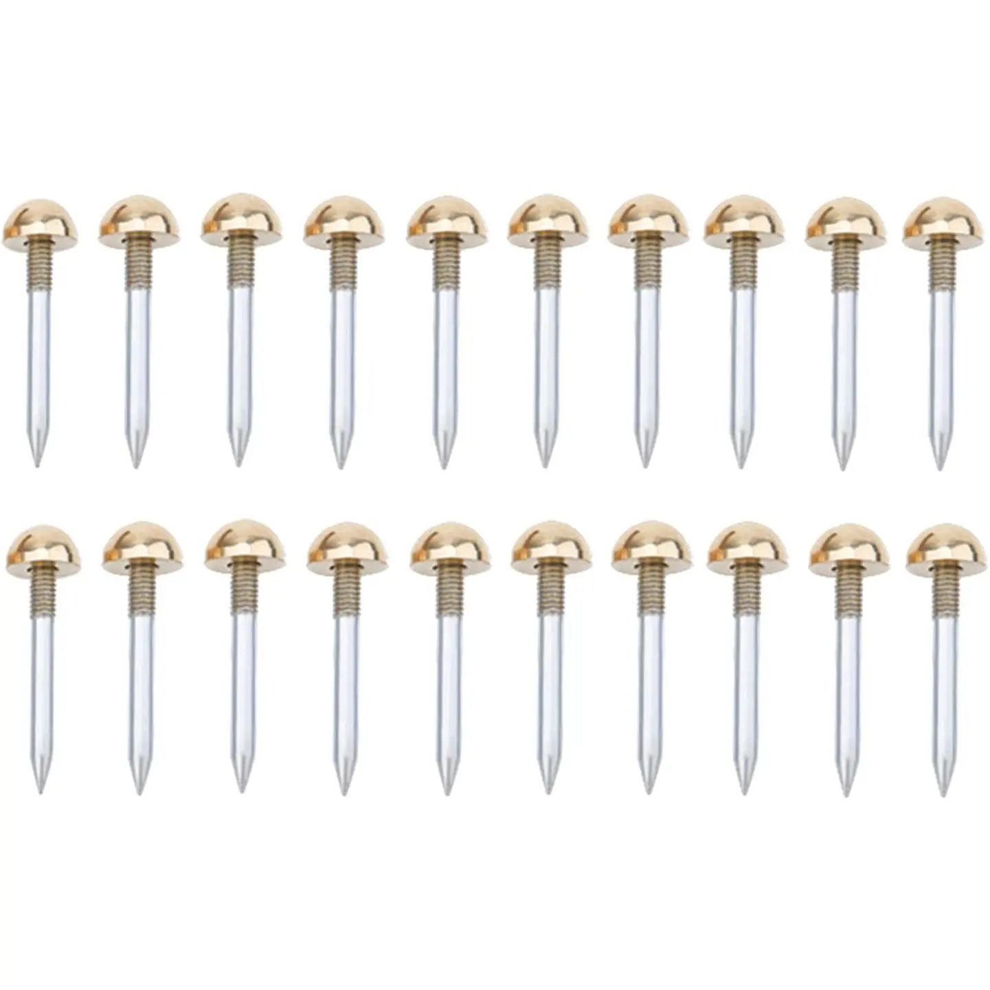 Brass Upholstery Tacks, 20 count Decorative Furniture Nails Studs Thumb Tacks for Sofa Chair Headboard Ottoman Carpet Door Decoration, , 8mm