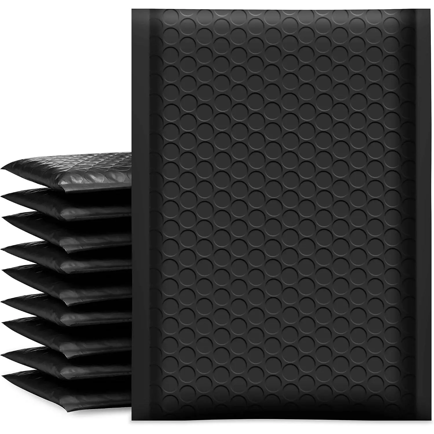 Bubble Mailers 5x8.6 Inch Usable Size 5x7 Inch Black 50 Pack Padded Envelopes Small Business Mailing Packages Self Seal Adhesive Waterproof Boutique Shipping Bags for Jewelry Makeup Supplies