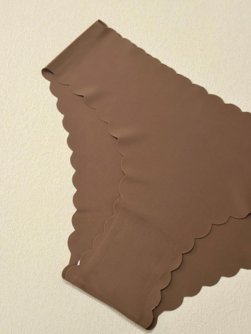 Women's Leopard & Heart Print Underwear Set, Ultra-Thin Seamless Low-Waist Sporty Panties, Quick-Dry Wave Hem Design, All Seasons