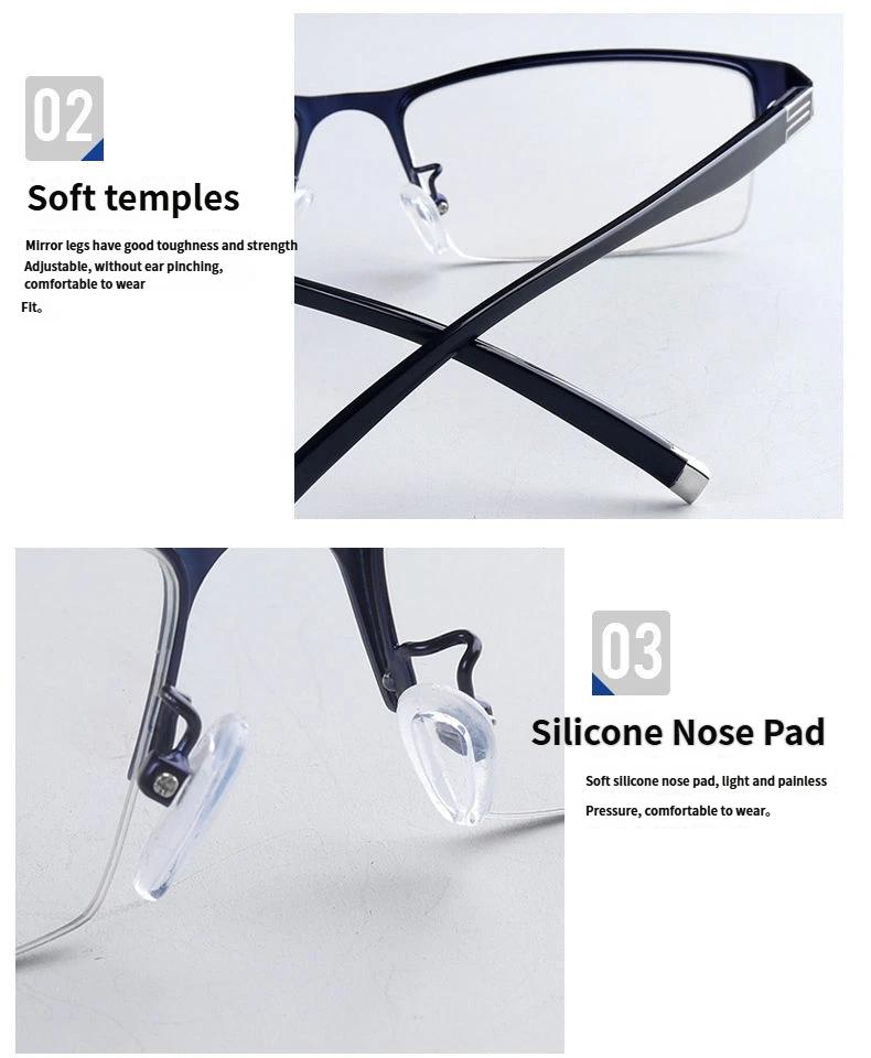 3PCS Simple Full-Frame and Half-Frame Glasses, Fashion Eyewear Frames Suitable for Prescription Lenses and Daily Styling