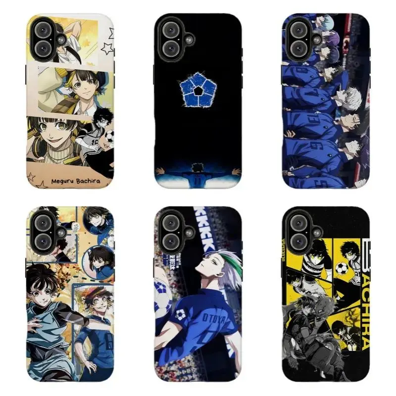 Blue Lock Anime Art Custom Cellphone Case - Silicone Polycarbonate Full Print, Durable Shockproof Shell, Wireless Charging Compatible for iPhone 11-17 Pro Max/Plus, Samsung Galaxy S23-25 Mobile Accessories