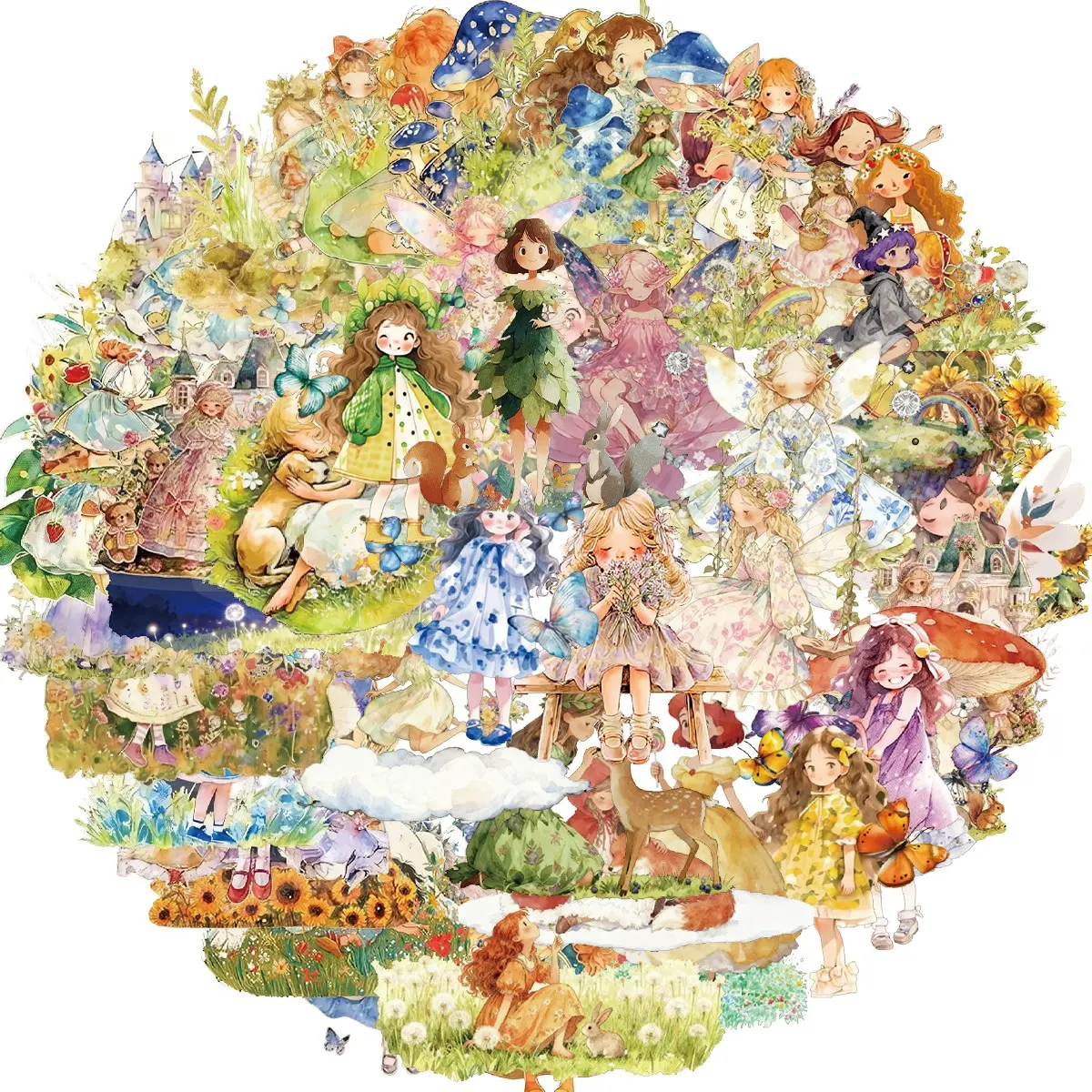 Fairy Stickers for Birthday Party Decorations - 50 Pcs Fairy Party Decorations, Fairy First Birthday Decorations, Great for Decorating Party Supplies, Goodie Bags, DIY Crafts, Invitations, Gifts
