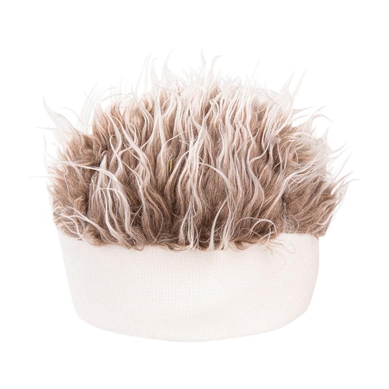 Hat Handsome Simulation Wig Short Hair Retro Hip Hop Spoon Sugar Free Melon Skin Black Gang Landlord Party Favours 2025 New