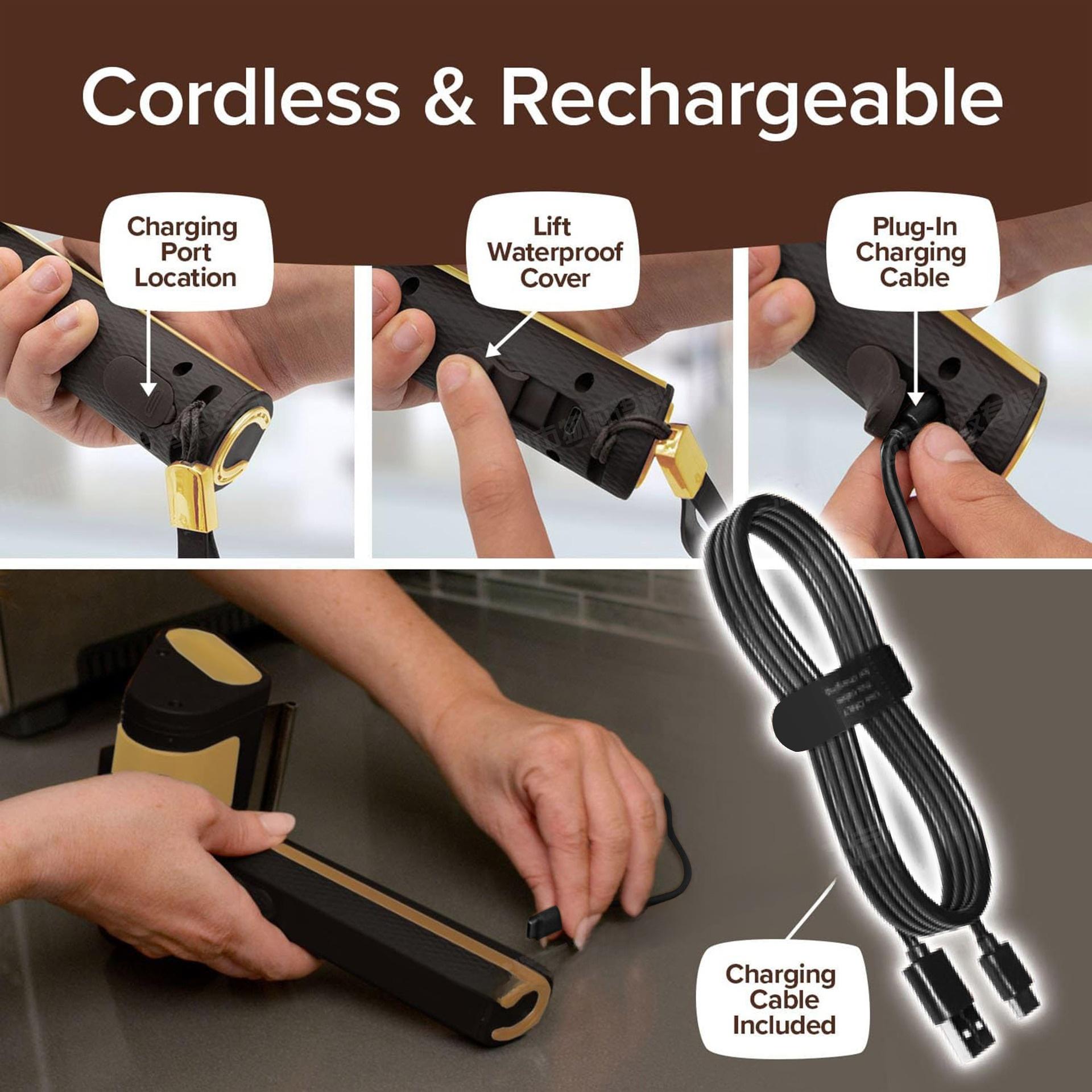 Outdoor Barbecue Grill Special Barbecue Brush with Led Lighting, Electric Cleaning Brush, Stainless Steel Roller, Anti-Scalding, Wholesale Cordless High-Torque Impact Drill